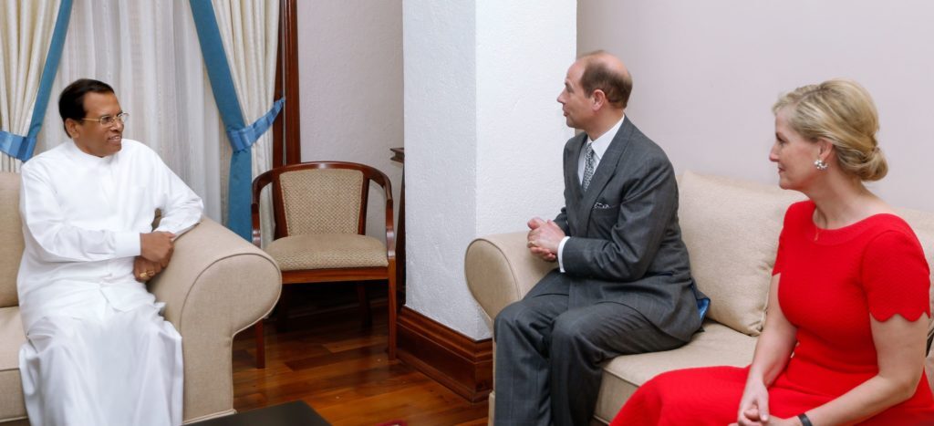 Prince Edward met President Maithripala